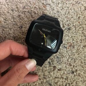 Nixon black rubber watch